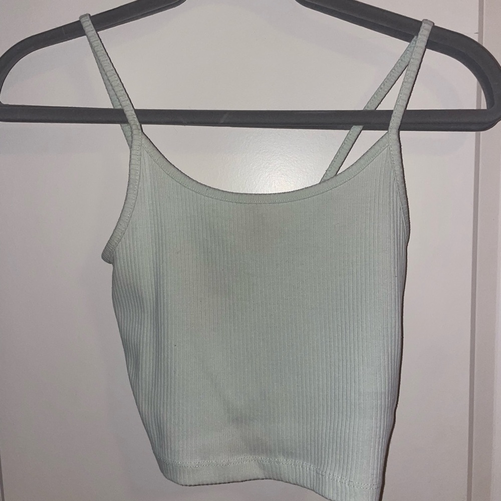Mint Green Ribbed Women's Top